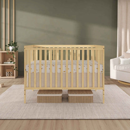 Dream On Me Synergy 5-in-1 Convertible Crib in Natural, Greenguard Gold Certified, BSA Certified, 3 Mattress Height Settings, Classic Nursery Furniture 🍁 All In One Marketplace Canada