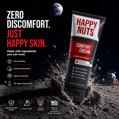 Happy Nuts Comfort Cream Deodorant For Men: Anti-Chafing Sweat Defense, Odor Control, Aluminum-Free Mens Deodorant & Hygiene Products for Men's Private Parts 🍁 All In One Marketplace Canada