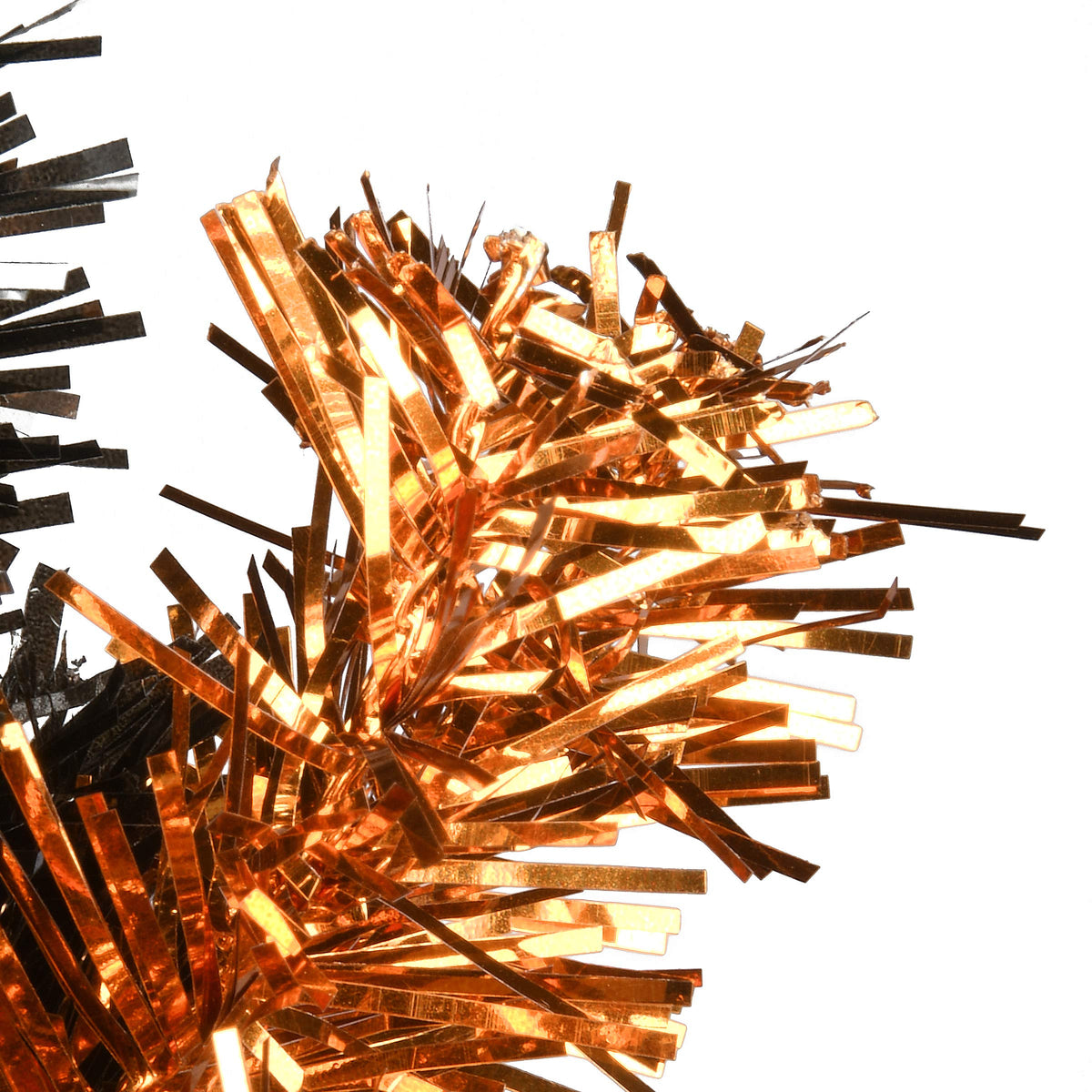 National Tree Company Tinsel Tree, Black, Orange, Halloween Collection, 24 in