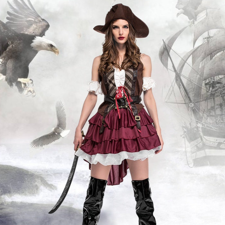 Women’s Halloween Character Costume – Full Outfit with Coat, Skirt and Accessories