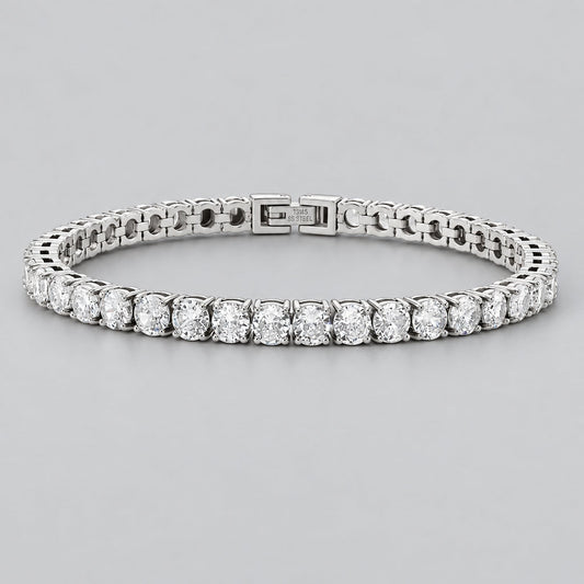 Women’s Stainless Steel Simulated Diamond Tennis Bracelet