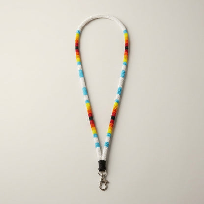 Round Beaded Lanyard(White)