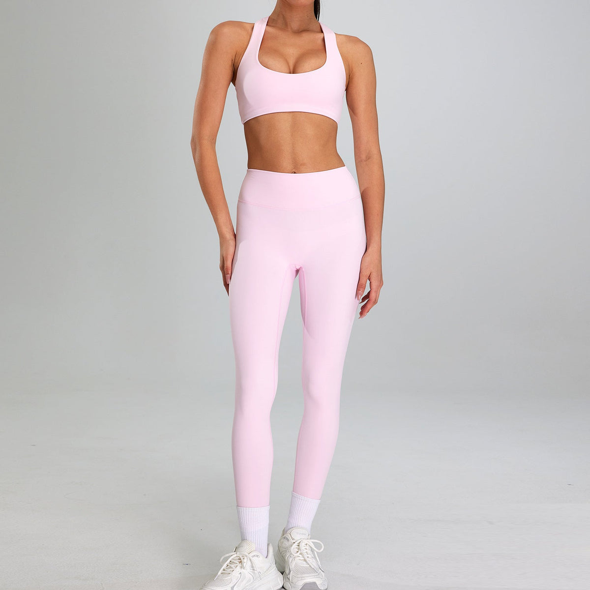 Women’s High-Waisted Sports Set – Slim-Fit Outdoor Running & High-Intensity Workout Activewear