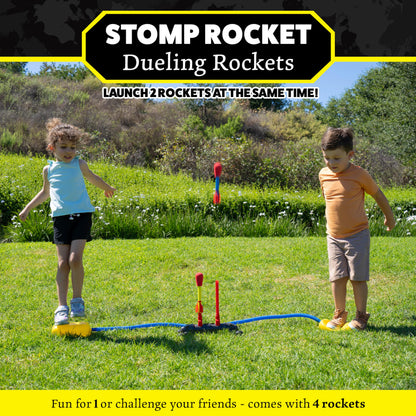 The Original Stomp Rocket Dueling Rockets Launcher, 4 Rockets and Toy Rocket Launcher - Outdoor Rocket STEM Gift for Boys and Girls Ages 6 Years and Up - Great for Outdoor Play 🍁 All In One Marketplace Canada