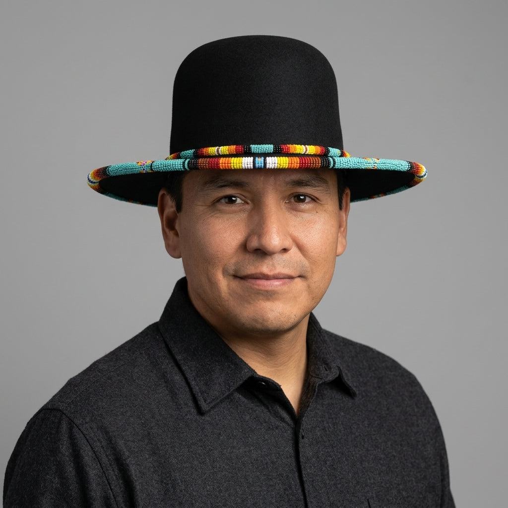 Size-58 Handmade Beaded Hat