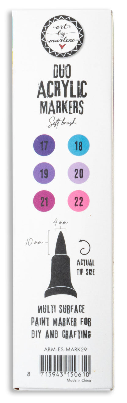ABM Duo Acrylic Markers Purples Essentials 3 PC