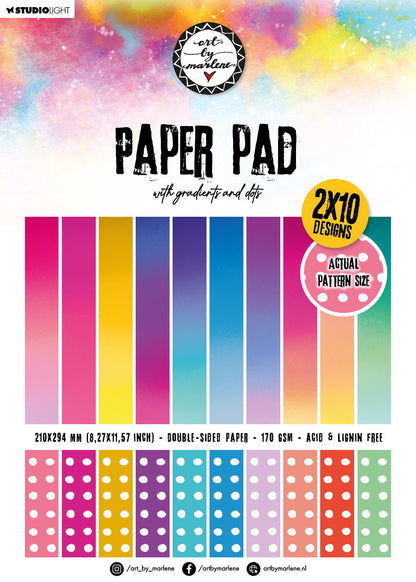 ABM Pattern Paper Pad Gradients And Dots Essentials Collection 20 SH
