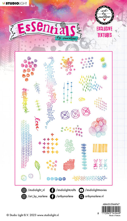 ABM Cling Stamp Exclusive Textures Essentials 153x265x5mm 29 PC nr.47