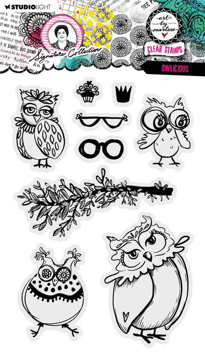 ABM Clear Stamp Owlicious Signature Collection 148x210x3mm 9 PC nr.637