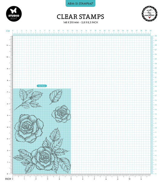 ABM Clear Stamp Garden Romance Signature Collection 5 PC