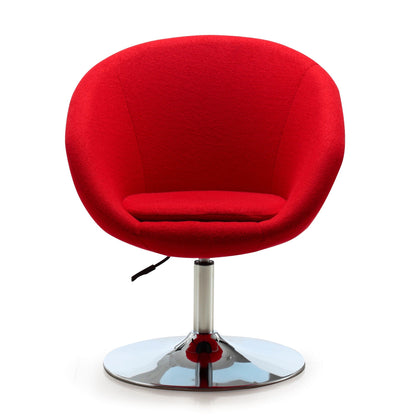 Chandra Swivel Adjustable Faux Leather Accent/Office Chair - Red