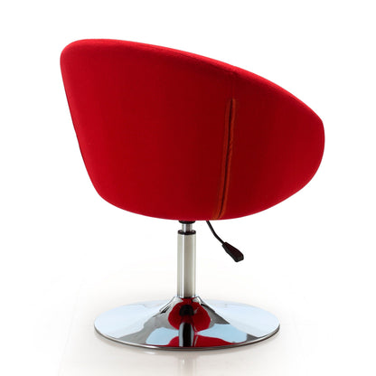 Chandra Swivel Adjustable Faux Leather Accent/Office Chair - Red