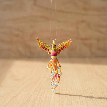 Orange Beaded Humming Bird