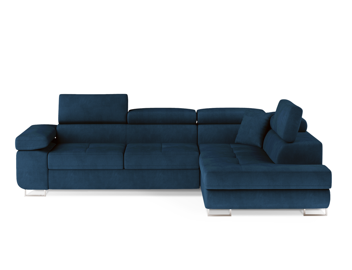 Anton Storage Sleeper Sectional Sofa - Navy Blue