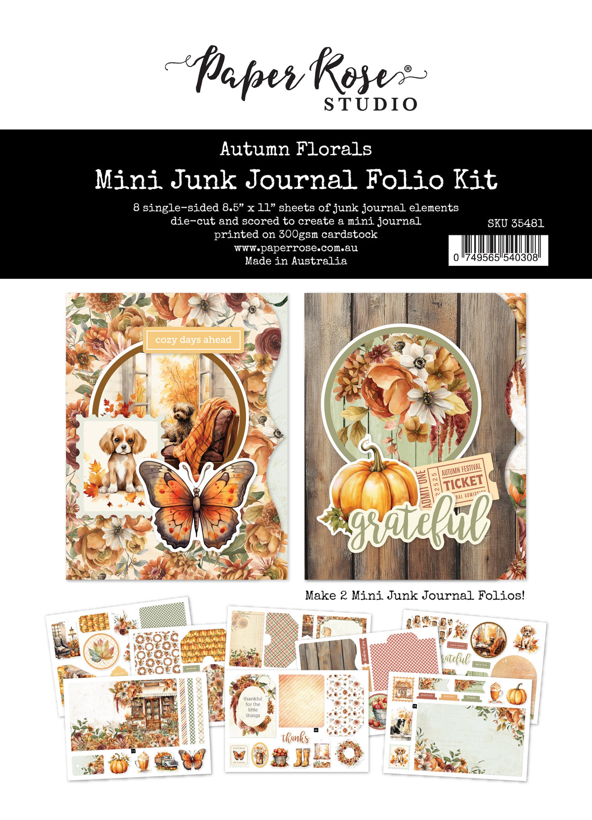 Autumn Florals Mini Folio Kit 35481