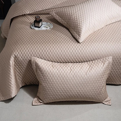 Avignon 3 Pc Light Weight Quilted Comforter Set - Champagne/Dark Grey/Beige/Steel Blue/Burgundy/White/Olive Green/Blush Pink