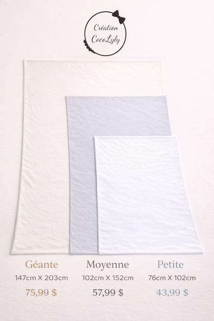 Couverture minky bleuet 🫐 moyenne