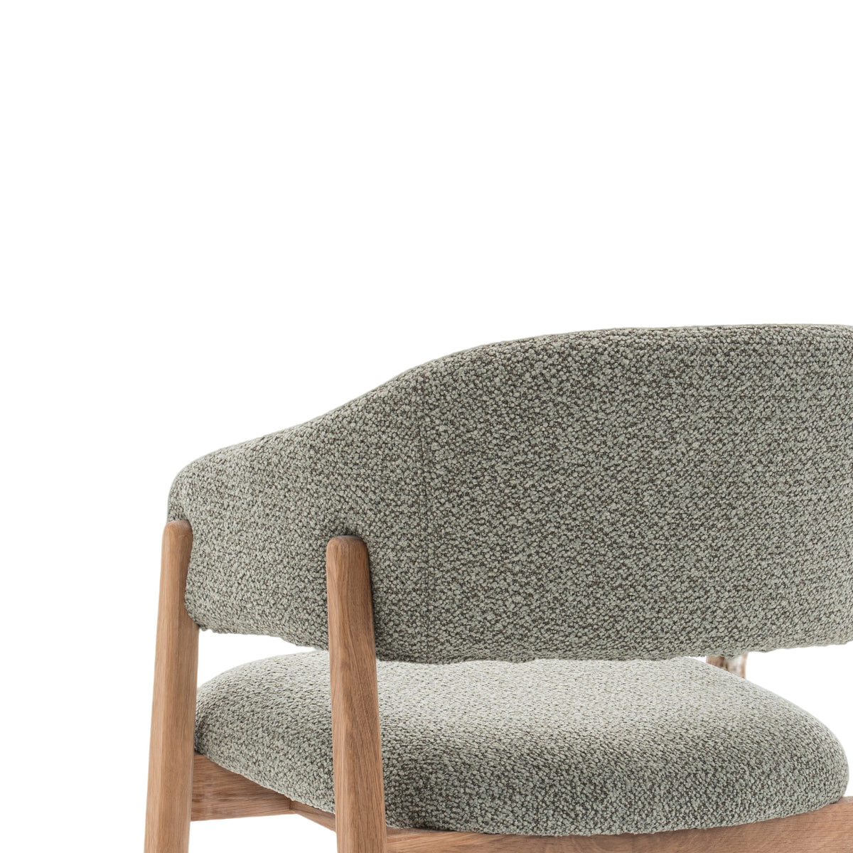 Fiol Dining Chair – Mint Green Upholstery & Natural Wood Frame