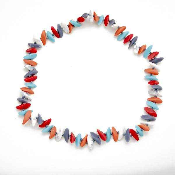 Resin Slice Bead Necklace