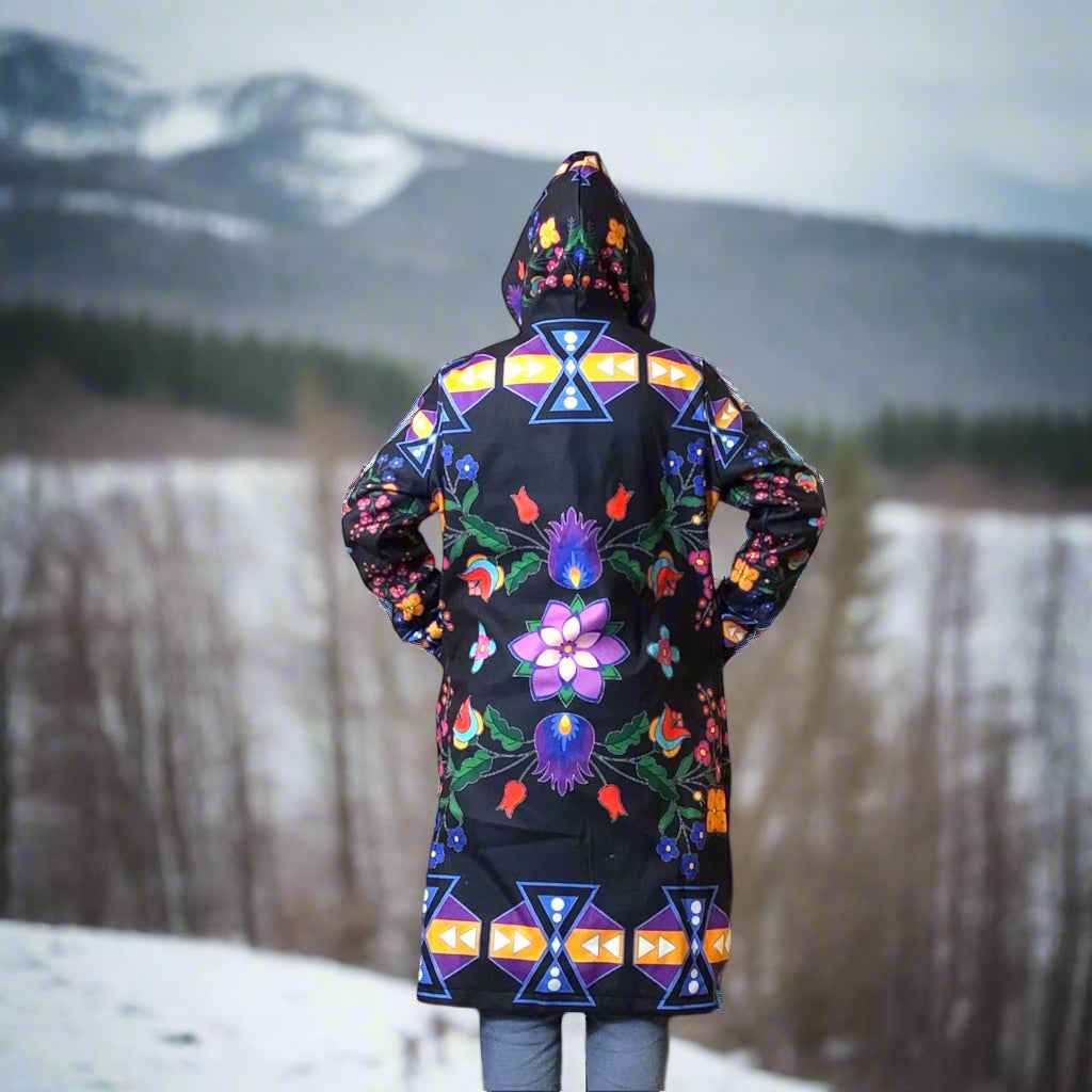 OLDTRIBES™ Pink Floral Long Coat