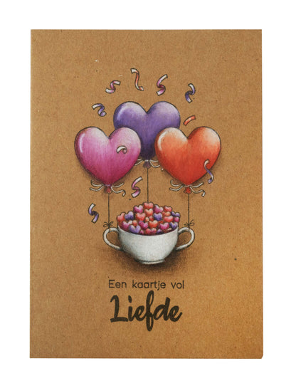 BL Clear Stamp Tea Hearts By Laurens 105x74x3mm 1 PC nr.352