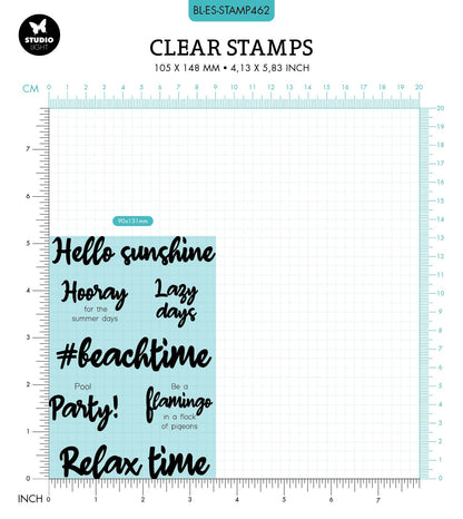BL Clear Stamp Lazy Days By Laurens 131x90x3mm 7 PC nr.462