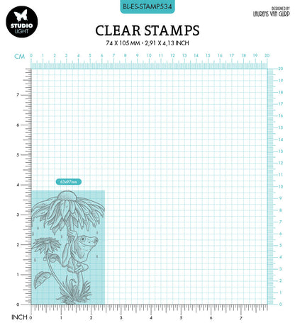 BL Clear Stamp Hiding Frog By Laurens 89x64x3mm 1 PC nr.534