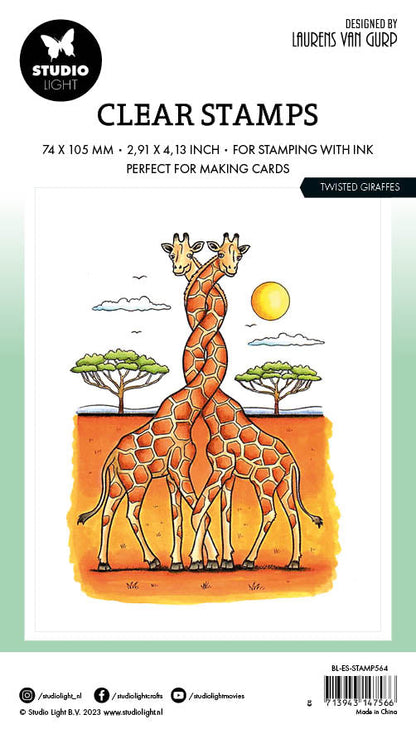 BL Clear Stamp Twisted Giraffes By Laurens 89x64x3mm 1 PC nr.564