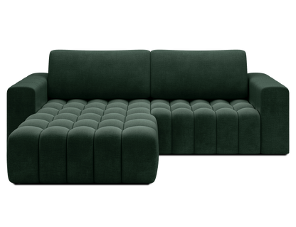 Bonett 4 Seater Storage Sleeper Chaise Sofa - Dark Green