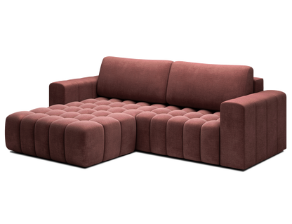Bonett 4 Seater Storage Sleeper Chaise Sofa - Plum