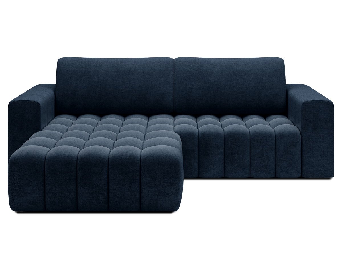 Bonett 4 Seater Storage Sleeper Chaise Sofa - Navy Blue