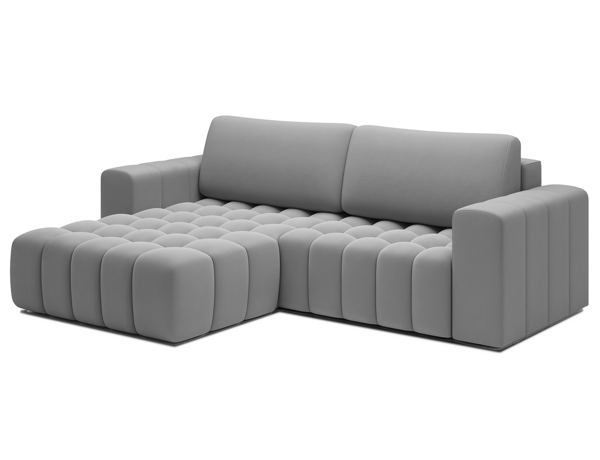 Bonett 4 Seater Storage Sleeper Chaise Sofa - Grey