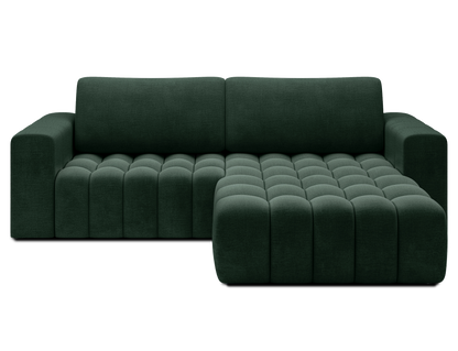 Bonett 4 Seater Storage Sleeper Chaise Sofa - Dark Green