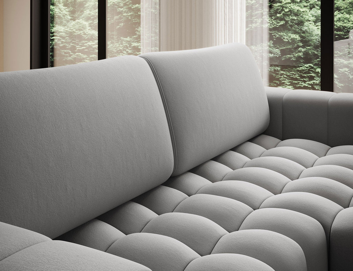 Bonett 4 Seater Storage Sleeper Chaise Sofa - Grey
