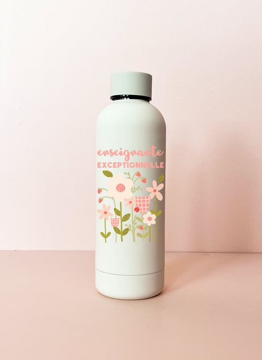 Cremefarbene Isolierflasche – Für eine außergewöhnliche Lehrerin oder Erzieherin