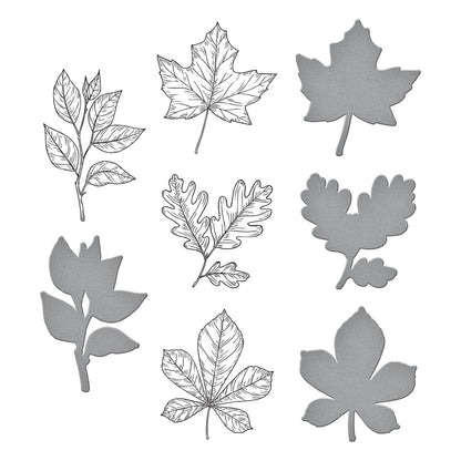 Autumn Leaves Press Plate & Die Set from the BetterPress Autumn Collection