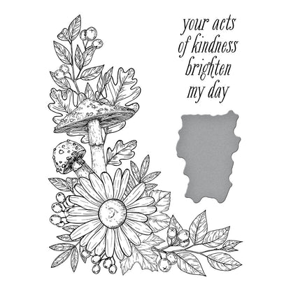 Autumn Floral Corner Press Plate & Die Set from the BetterPress Autumn Collection