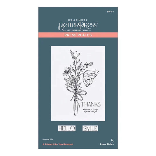 A Friend Like You Bouquet Press Plate from the Pressed Posies Collection
