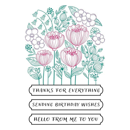 Blooming Garden Press Plates from the BetterPress Place & Press Registration Collection