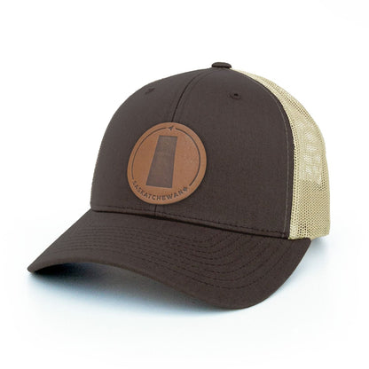 Saskatchewan Leather Patch Trucker Hat