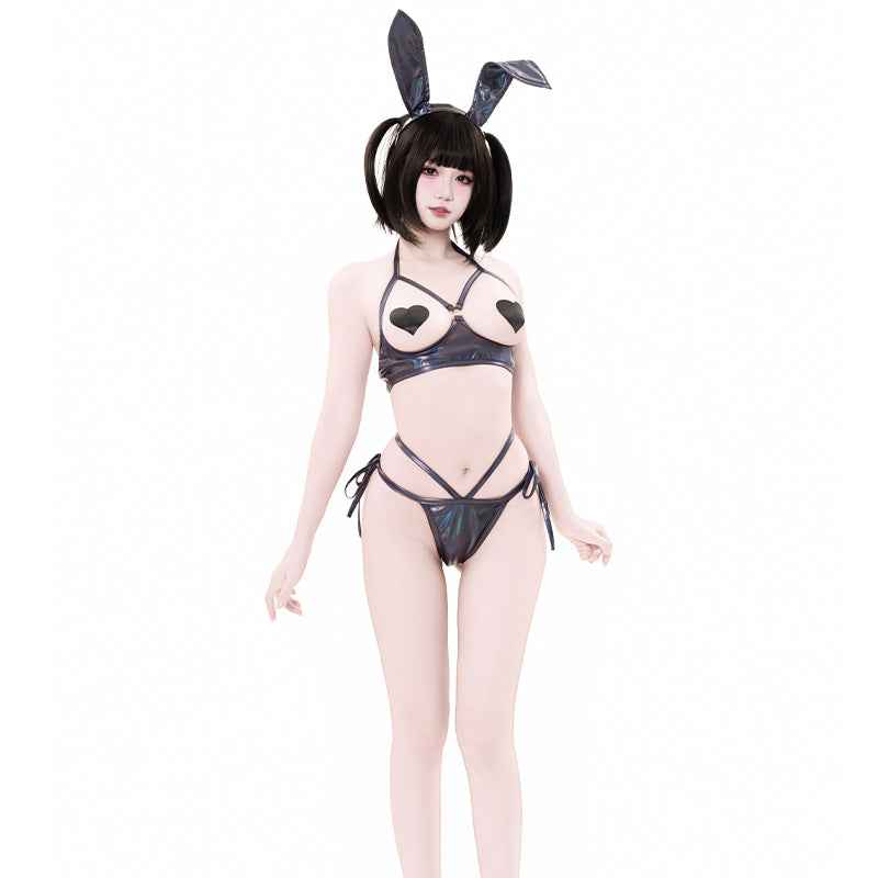 Anime Bunny Girl Style Neo Chrome Swimwear Sexy Bikini Cosplay Lingerie