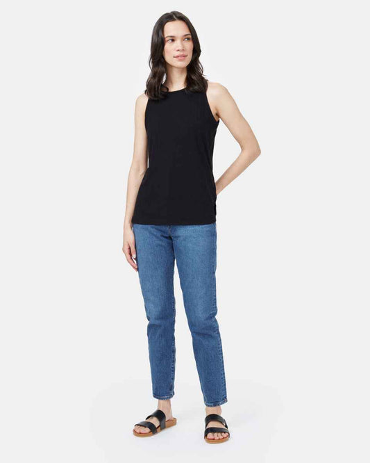 Ribbed High Neck Tank