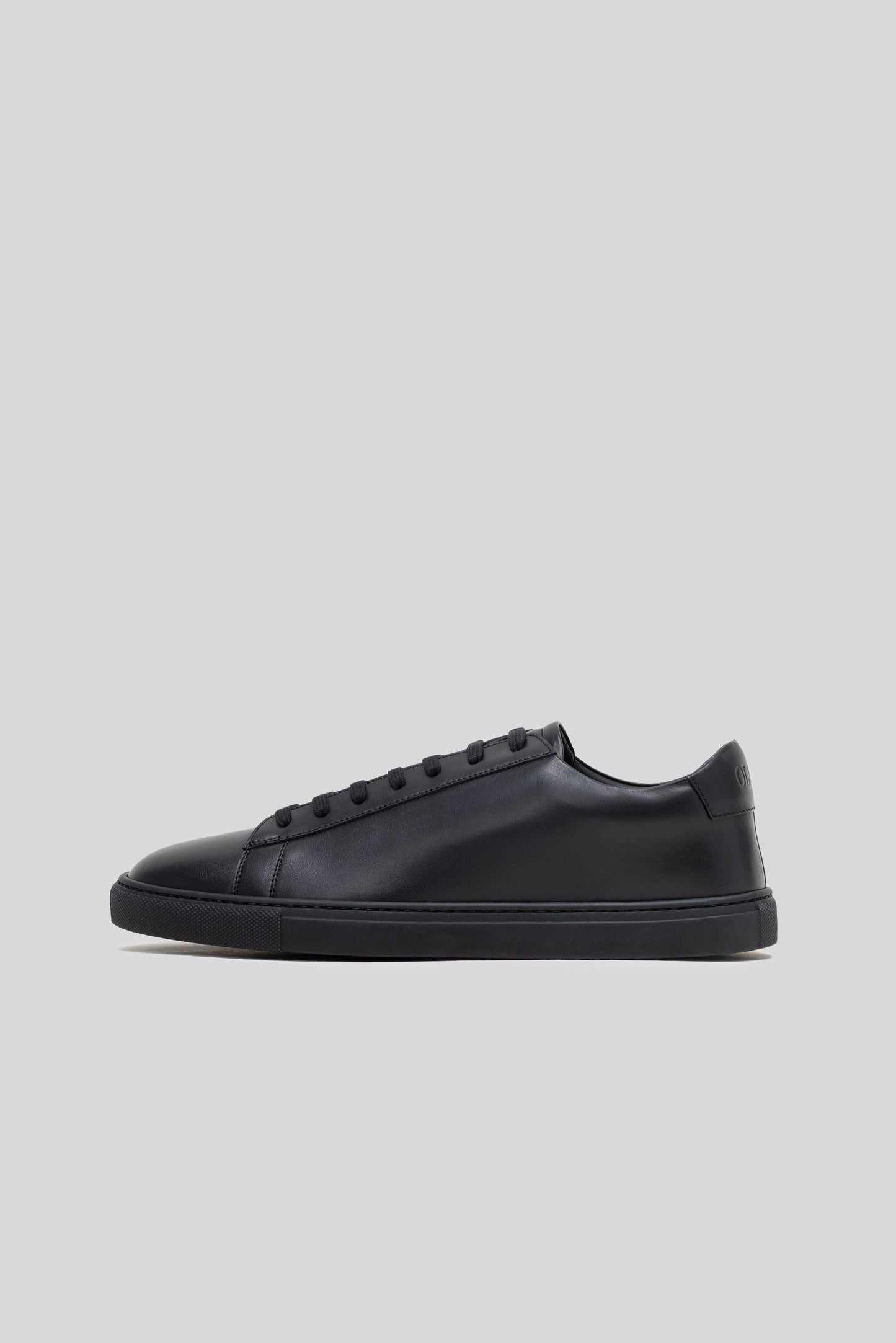 Black Calfskin Low-Top Leather Sneaker