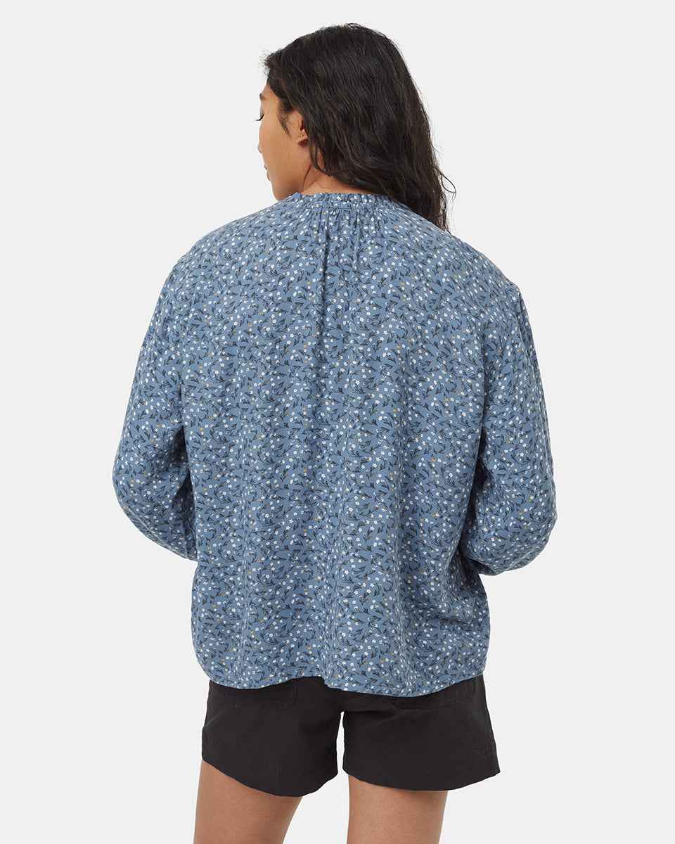 EcoWoven Crepe Smocked Blouse