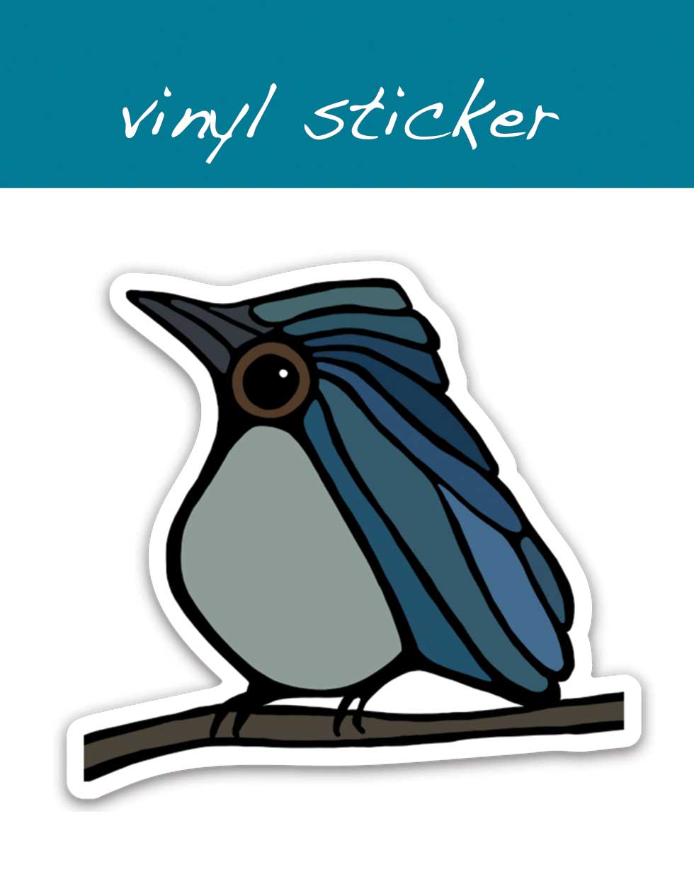 Vinyl-Aufkleber - Blauer Waldsänger