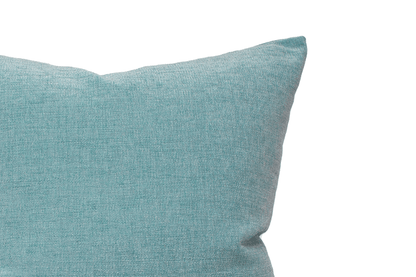 Blauer Chenille-Kissenbezug