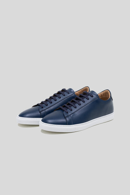 Royal Blue Italian Calfskin Leather Sneaker