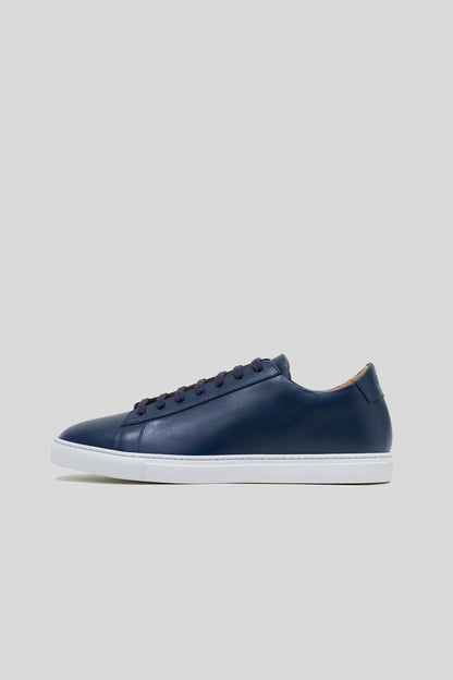 Royal Blue Italian Calfskin Leather Sneaker