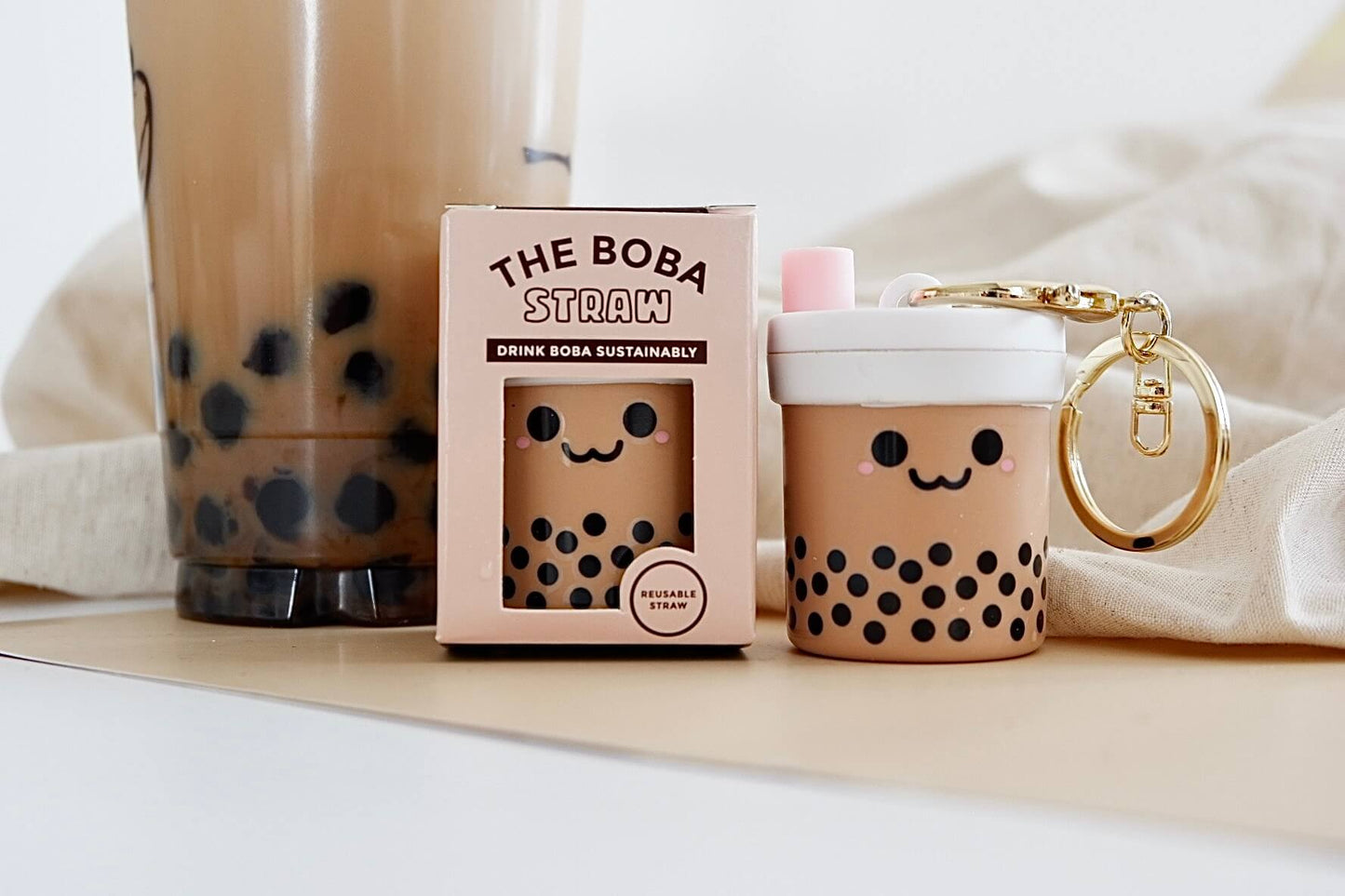 Boba Straw Keychain