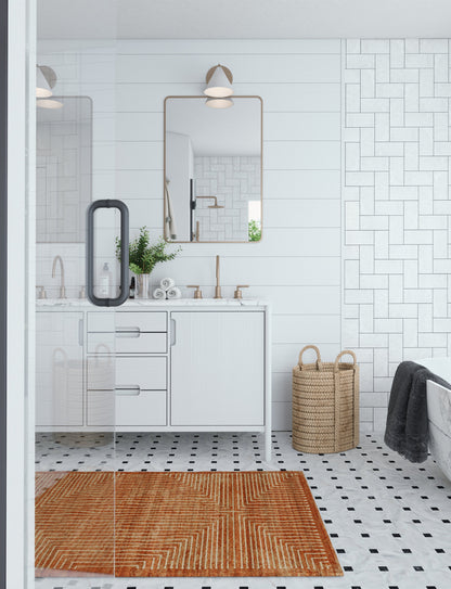 Bond Naturale Orange Elfenbein Teppich